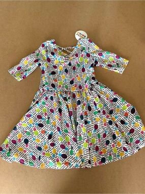 Dot Dot Smile Ballerina Dress with Bright Multi-Color Pineapple Print
